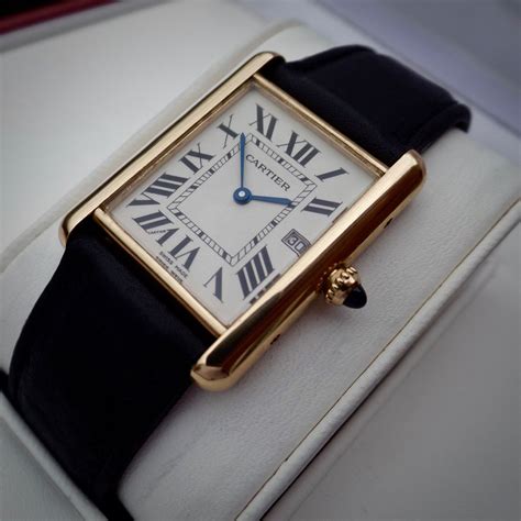 cartier tank wrist watch